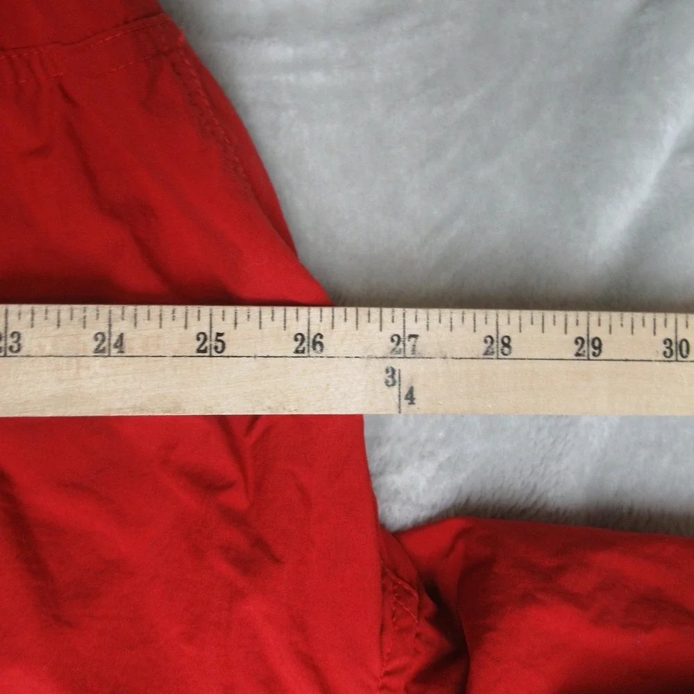 Nike Pullover Jacket Womens Small Red 1/4‎ Zip Hooded Windbreaker Rain Light VTG